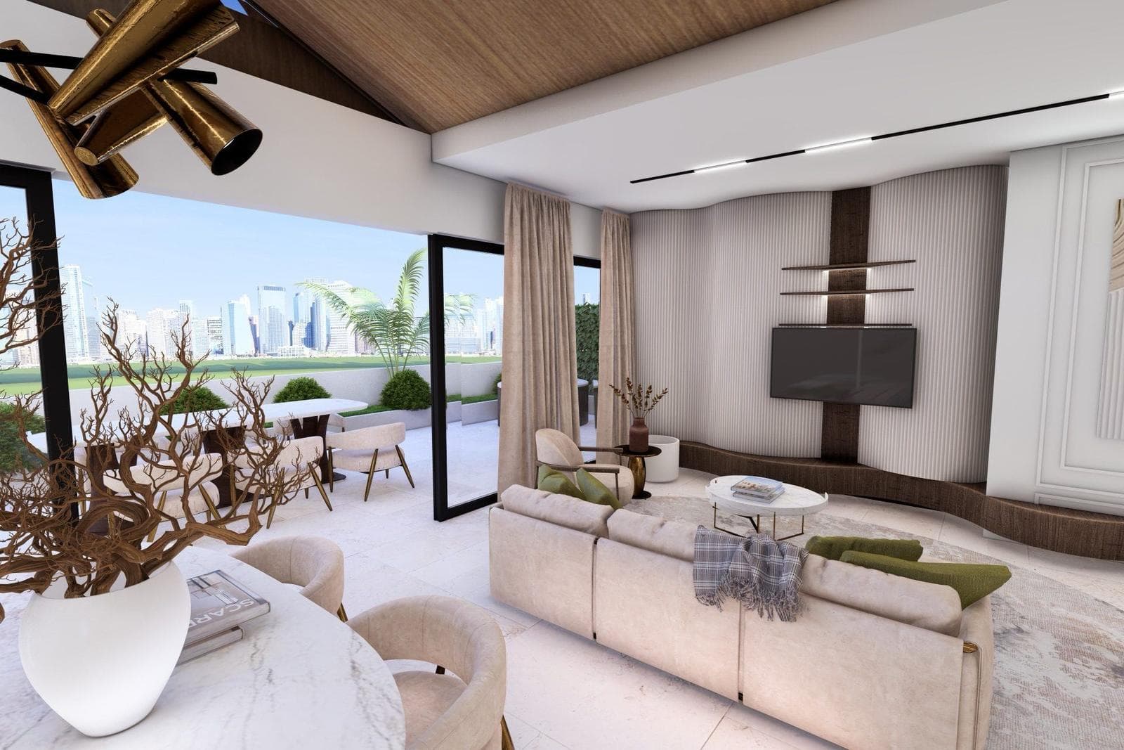 Luxury penthouse living room